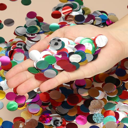 Ronde weefselpapier Confetti 0,59" , Tafelconfetti cirkel Dots voor bruiloft verjaardag feest ballon decoraties (60g), wit 3