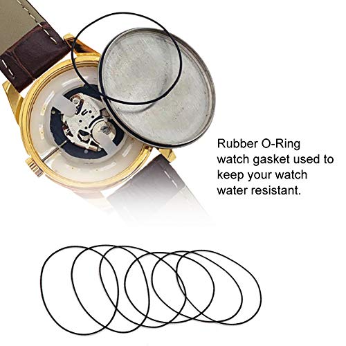 Watch Back Cover Sealing Pakking Pakkingen, 200Pcs O-ring Waterdichte Rubber Afdichting Horloge O-ringen Afdichtingen, O-Ring Watch Pakking, Rubber Pakking (0,5mm Waterdichte Ring)