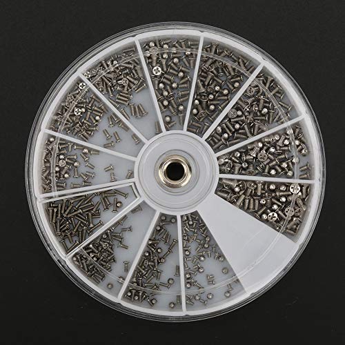 600 st Roestvrij stalen schroefset M1.0 M1.2 M1.4 M1.6 Platkopschroeven met schroevendraaier voor Oogglas Reparatiegereedschap 5