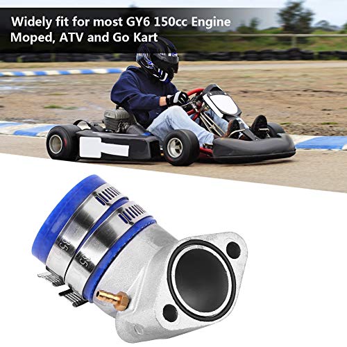 gy6 150cc Performance Parts, Gy6 Inlet, Nibbi Intake Manifold, Powersports Brandstof Distributeur, Ja02005 Aluminium Racing Intake Manifold Manifold Manifold voor de meeste Gy6 bromfietsen met 150 Motor, ATV 5