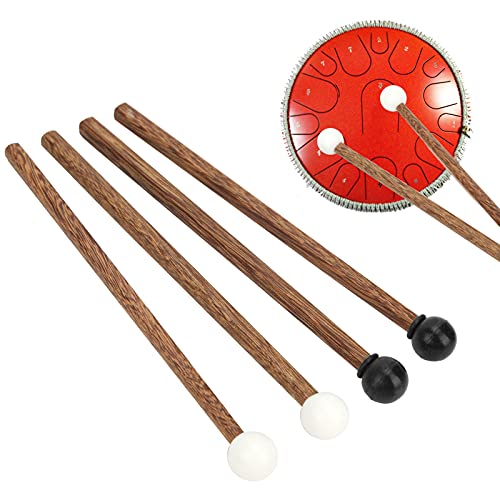 Vilthamers voor stalen tong, 4st Staaltongen Drum Mallet Kinderen Rubber Drumstick Percussie Instrument Delen 16.5cm