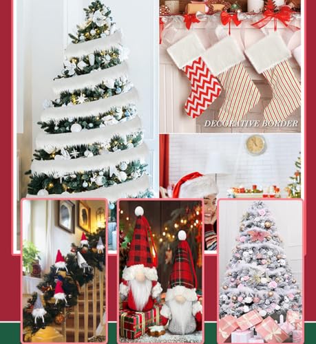 10cm x 150cm Fluffy Faux Fur Ribbon Faux Fur Stof Decoratieve Ribbon Plush Trim Plush Band Ties voor Naaikleding Kerstversiering, Khaki