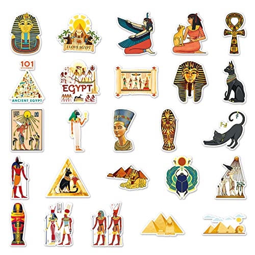 Egypte Sticker Set Stickers Kids Tieners 50 stuks Dieren Waterdicht Vinyl Stickers Laptop Skateboard Koffer Helm Auto Fiets mobiele telefoon Motorrijwiel Bike Scrapbook Cadeau 4