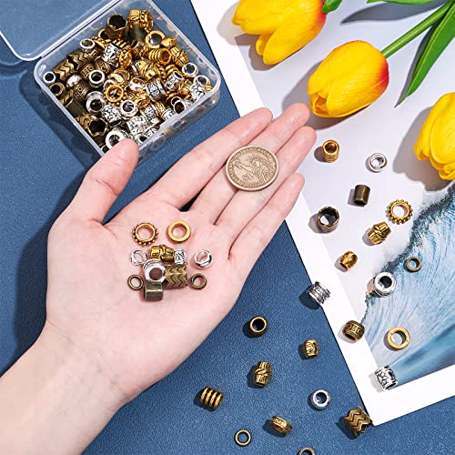 Dreadlock kralen Tibetaanse stijl 15 Kinds los gevlochten haar kralen DIY sieraden accessoires Legering kralen voor Afrikaanse DIY haar ponytail decoratie 150 3