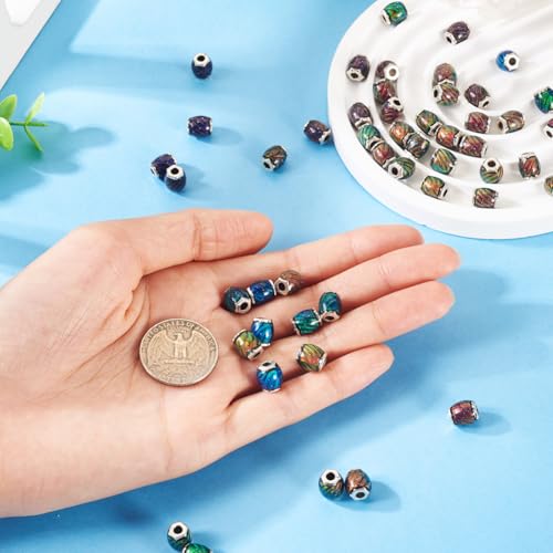 50 st Kleur Veranderende Mood Kralen Crystal Glas Barrel Temperatuur Sensing sieraden kralen voor vrouwen mannen DIY Mood armbanden Sieraden maken 5