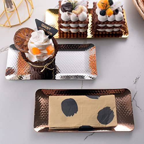 Stainless Steel Serving Bowl, Sieraden Presentatie Tray, Scandinavian Multifunctionele Dessert Tray, Aperitief Tray voor Dessert Thee Fruit sieraden (Goud) 3