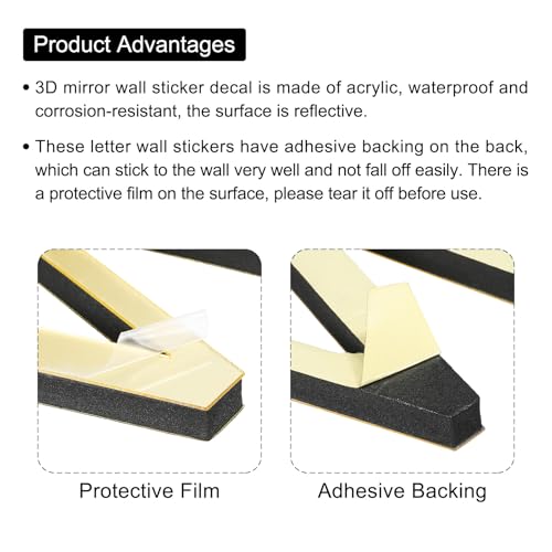 3D Acryl Alfabet Spiegel Muur Stickers Letter N Zelfklevende Home Decor Letter Sign Art Sticker Decal voor DIY Home Decoratie Lichtgoud 5