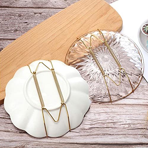 Sea Pack van 12 onzichtbare plaat Hangers, Wall Plate Hangers, Roestvrij staal Decoratieve Wire Plate Hangers, Wall Hooks voor decoratieve tekens en Art(6 Inches/15.2 cm) 5
