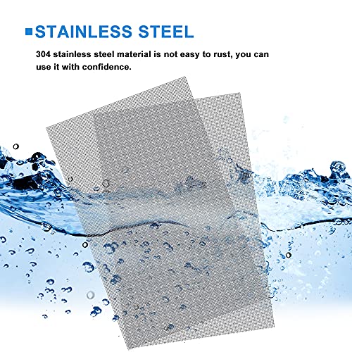 Verpakking van 6 RVS Wire Mesh, 20 x 30 cm, Fine Mesh, Roestvrij stalen rooster, Fine Fly Mesh, Steel Wire Mesh, Roestvrij staal Mesh voor Ventilatie, Beschermende Grate 4