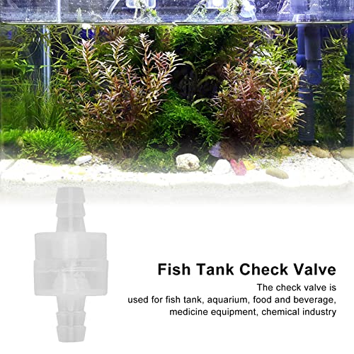 10 stuks kunststof One Way Check Valve Translucent Aquarium Anti Backflow slang Controleren Ventiel met veer voor Aquarium Tubing Accessoires:(8mm doorschijnend) 4