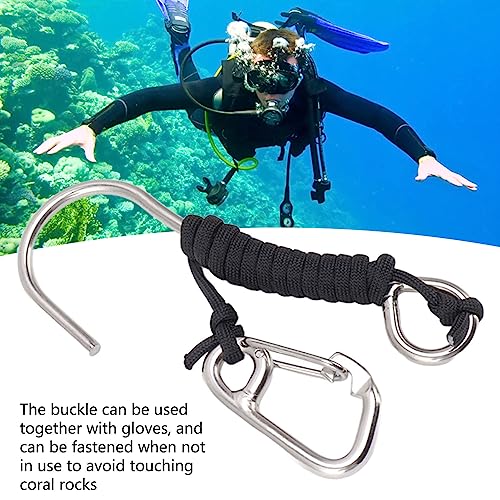 Duiken Reef Hook, Duiken Roestvrij stalen rif Hook Anti Verloren Stevig Umbrella touw draagbaar voor onderwater