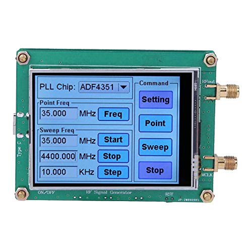 Signal Generator High Precision Full Touch Screen RF Scan Point Frequency Module Radio PC Counter Control met Data Cable SMA Female ADF4350 / ADF4351 (ADF4351)