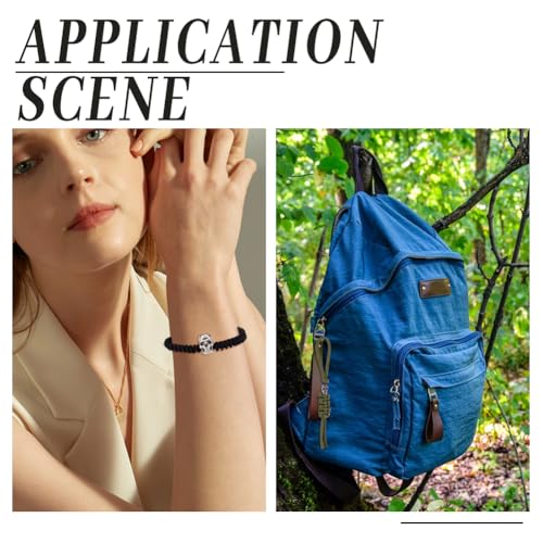 40 st 4 Styles Legering Skull Kralen, Gotische Skeleton kralen met metalen End Caps Halloween Rock Grunge Accessoires voor DIY sieraden maken armband, ketting Craft 5