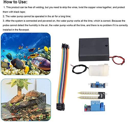 Automatische irrigatie Kit voor Arduino DIY, 1 stuk vloervochtigheidsdetectie + 5 V 4 kanaalrelaismodule + 1 x Mini Micro Onderwaterpompen + 0,5 m Transparante slang 5