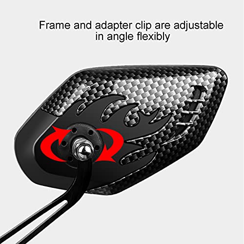 1 paar fietsspiegels voor stuur, 22-32 mm, mountainbike-achteruitkijkspiegels, HD, verstelbaar, draaibare glazen spiegel voor racefiets 5