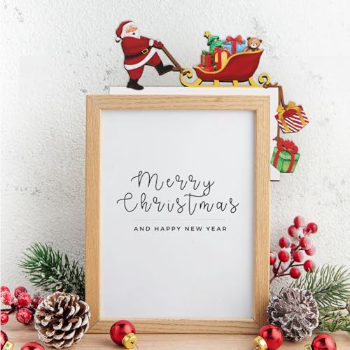 Decoraties van de kerstdeurframe Santa deur hoek tekenen grappige deur ornament houten deurframe decor voor Xmas deur venster welkom tekenen 4