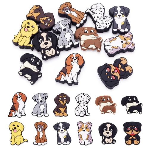 12 st. Hondenfocal kralen Huisdier Puppy Siliconen Spacer Kralen Dier Rubber kralen Bulk voor sieraden maken armband kralen Pen sleutelhanger ketting Craft DIY vrouwen