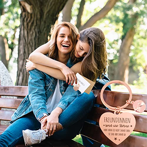 Keychain vriendschap Duits en wenskaart met envelop, b 4