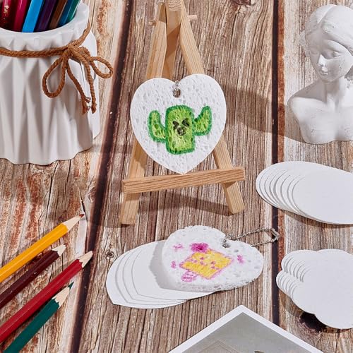 24 Set van 3 stijlen DIY textuur kunst tekenpapier, 3D schilderset van magisch schuim met ijseren bal hangerkettingen en kunststof drupelaars om te schilderen kunsthandwerk, papier met 4