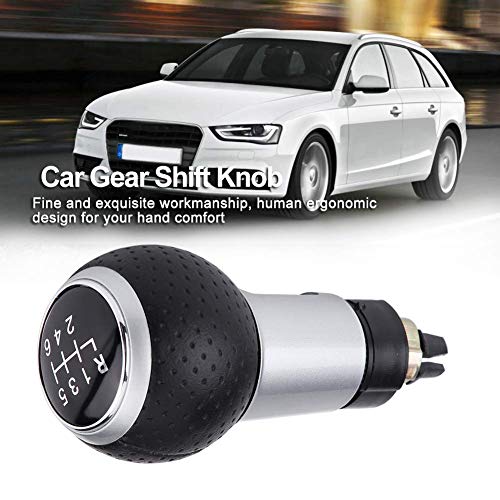 Auto Gear Shift Head, Auto Stick Shifter 6 Speed Gear Shift Knob voor A4 S4 B8 8K A5 8T Q5 8R 2007-2015 (Zilver) 3