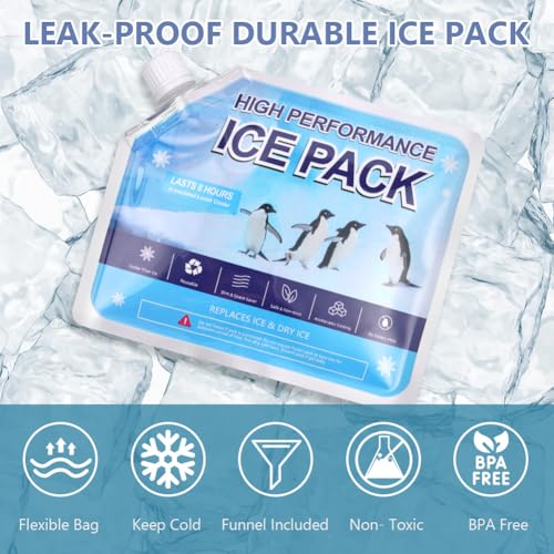 4/6 stuks ijspakketten, hoge kwaliteit koele ijszak, Duurzame herbruikbare ijsschuren, herbruikbaar voor kamperen, picknick, strand en buitensport 3
