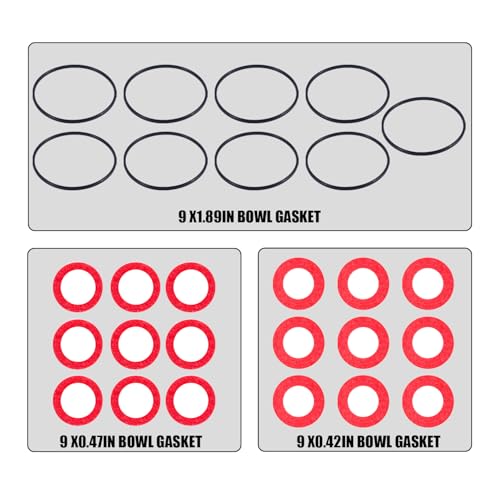27 st Carburator Float Chamber pakking Set, Bowl Pakkingen en Bolt Ring Lawn Maaier Pakkingen Vervanging Delen Vervanging voor GX120 GX160 GX200 GXV120 GXV140 GXV160 Motor Accessoires 3