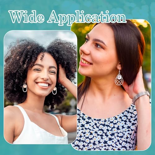 16 st Roestvrij stalen oorbel Omlijsting Trays Geometrie Draad haken Ovale Tear oorbellen met Cabochon Base met 20 st Glazen Cabochons voor oorbellen Ambachtelijke sieraden maken DIY Accessoire voor vrouwen 3