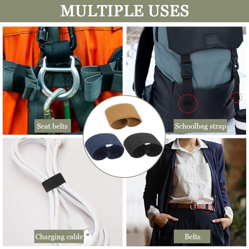 30Stuks riemlussen voor broeken Elastische riemhouders Rugzakhouder Nylon Webbing Outdoor Keepers Hoops Accessoires voor het beveiligen van riem Rugzakken Slings, Multicolor, S 4