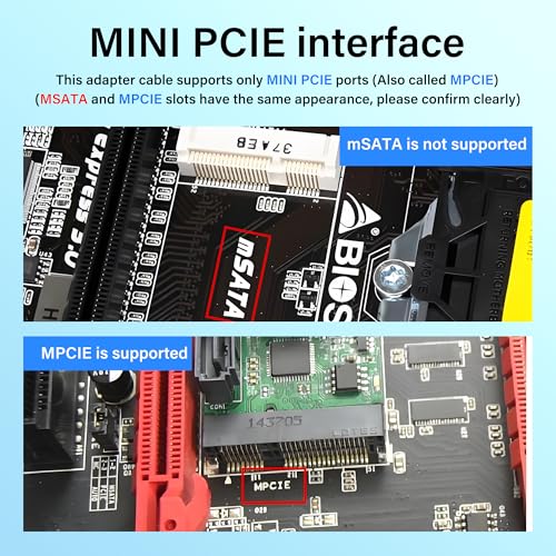 Mini PCIE Draadloze netwerkkaart naar PCIe X8 Extender Kabel Mini-Pcie Man naar PCI-E X8 Vrouwelijke Riser Kabel 20CM 4