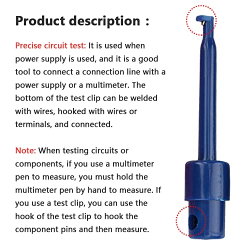 30st multimeter testhaken clip, accessoires multimeter sonde grabber test kleurrijk voor het testen van elektronische componenten 5