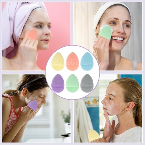 12 stuks gezicht Sponzen voor het reinigen van zachte Exfoliating Pads Bad Sponge Handschoen Herbruikbare Puff voor Deep Pore Reiniging Blackheads Dagelijks gezicht reinigen Mannen Vrouwen 3