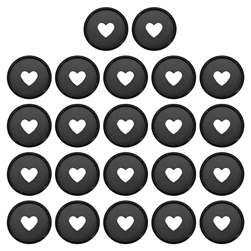 35mm Plastic Book Binding Discs 22Stuks Schijf Bonded Extension Discs Hart Binder Ringen voor DIY Notebook Planner Zwart