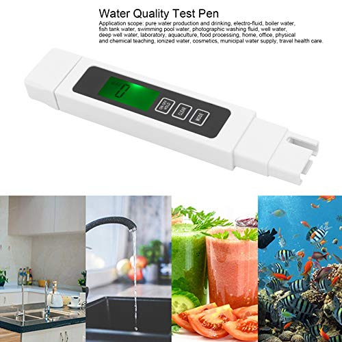 TDS Water Quality Tester, Portable ABS Drinkwater Test Pen, 0-4999 ppm Test Range, voor het detecteren van zware metalen en troebelheid in water 3