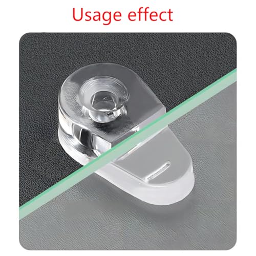 40 st Plastic Glazen Panel Clips, Glazen Cabinet Clips, Bevestiging Clips voor het bevestigen van glazen Cabinet Deuren, Geschikt voor 3-4mm Dik glas
