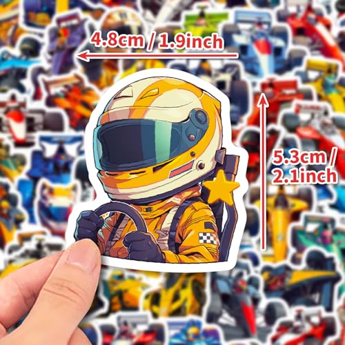 Racing Sticker Set kinderen tieners 50 stuks Formule Waterdichte auto Vinyl Decals Laptop Skateboard Koffer Helm Auto Fiets mobiele telefoon Motorrijwiel Bike Scrapbook Cadeau dagboek Cups 3