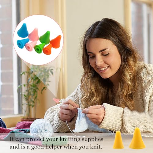 60 st Breinaalden Point Pads Multi gekleurde breinaalden Stoppers Breien Accessoires Naalden tip stoppers Cap houder voor het naaien Stitchen Weven Craft Quilting DIY Art Naaien 5