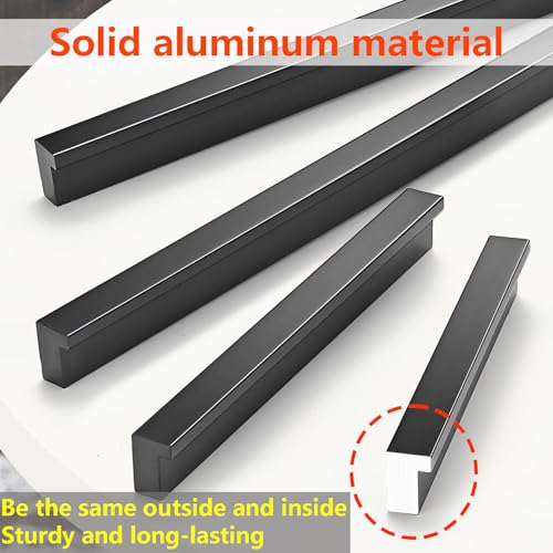 2 st L 90° Keukenkast Kabinet Deurkruk Pull Knobs Lade Kabinet Sets, Meubels Handvat Zwart, Aluminium, Solid, Gat Spacing 128m m 4