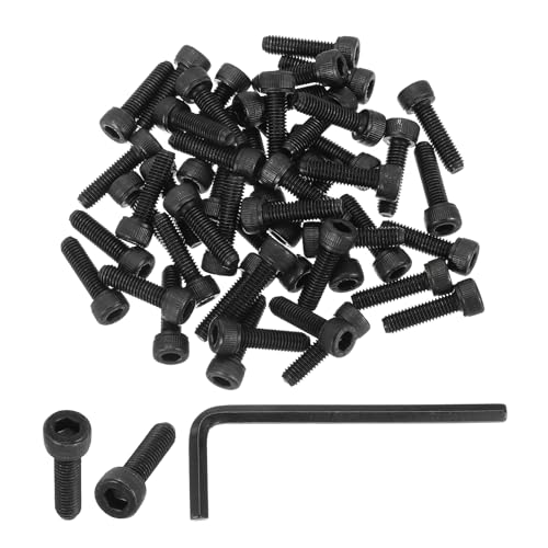 M5 x 18mm Hex Socket Head Schroeven 50 Pack 12.9 Degree Carbon Steel Hex Socket Schroef met Hex Key Black