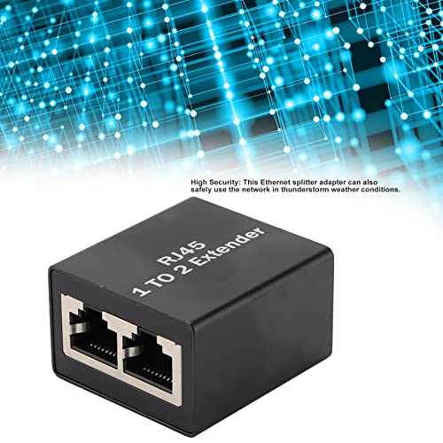 Ethernet Splitter, RJ45 Network Connector Adapter, 2-Way Splitter voor zwakke Wifi Signal, 2 Devices Online (One drag two splitter)
