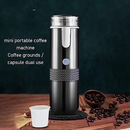 Draagbare elektrische Espresso machine, Travel Koffiezetapparaat, Espresso machine Koffiezetapparaat voor Camping, Reizen, Camper, Wandelen, Kantoor, Cadeaus voor, Zwart, Modern 3