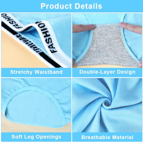 Meisjes tiener onderbroeken ondergoed, ademend comfortabele briefjes, snelle droge briefjes, waist briefjes, bodems, 8-18 jaar 5