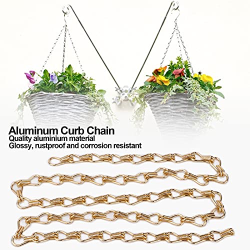 Hanger Light Chain 2 stuks 1m Long Outdoor Plant Hanger Light Chain voor Binnen Planten (Goud)