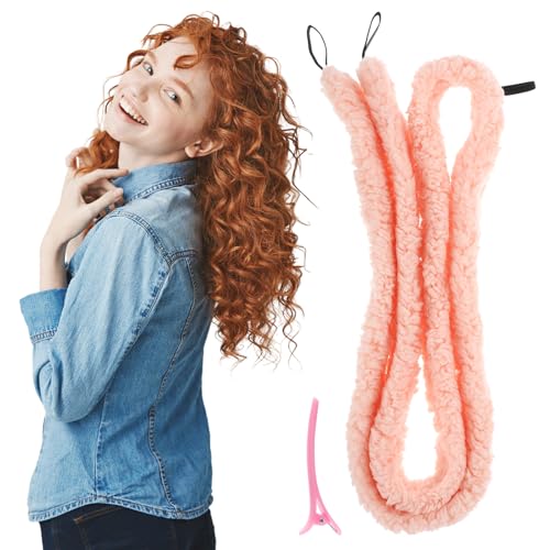 Heatless Curls Band met 1 haarspeld, 160cm Curlers Overnachting Krullen zonder warmte Curlers voor lang en kort haar, Heatless Curl Set voor lang en gemiddeld haar ()