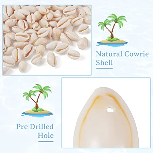 Ongeveer 120 st/doos natuurlijke cowrie spiraal schelp kralen 9~12x10~16mm strand schelp bedelt kralen met gaten voor DIY sieraden crafting maken 4