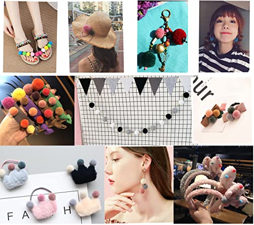 30 x 30 mm Pompoms voor ambachten, Kleurrijke Pompoms voor ambachten, Pompoms voor Pasen, Kerstmis, Kleurrijke Pompoms voor doe-het-zelvers, Tafeldecoratie 3