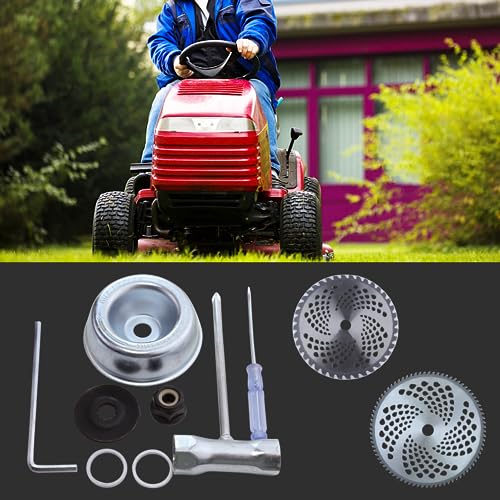 Grasmaaiers, Carbide, Roestvrij stalen snijkop Compatibel met grasmaaiers, Edge Cutters, Weed Killers met Universele Adapter set 5