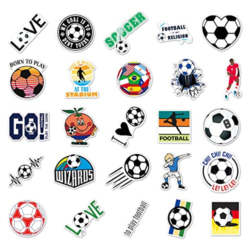 Voetbal Voetbal Sticker Set Stickers Kids Tieners 50 stuks Dieren Waterdichte Vinyl Stickers Laptop Skateboard Koffer Helm Auto Fiets mobiele telefoon Motorrijwiel Bike Scrapbook 4