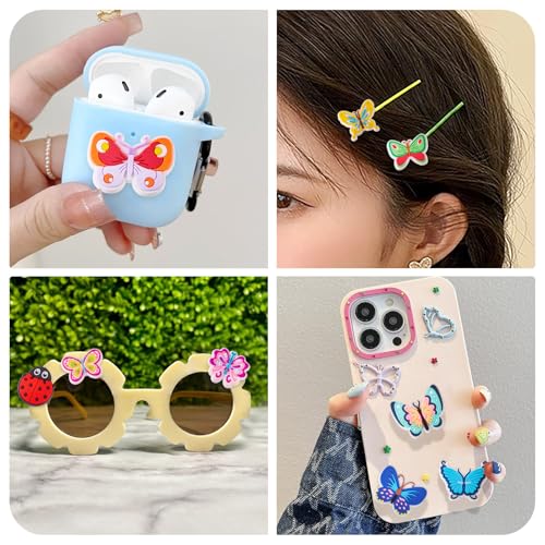 50Stuks Butterfly Cabochons Insect Bee Ladybug Cabochon Small Flying Animals Flatback Kralen voor haar accessoire Scrapbooking Embellishment Telefoon Case Craft Accessory 3