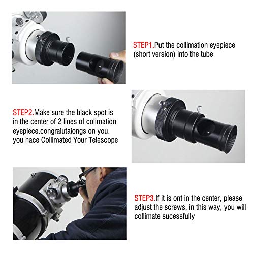 Cheshire Collimation Eyepiece 1.25 Inch Astronomische Telescoop Collimation Eyepiece Optical Collimation Eyepiece 4