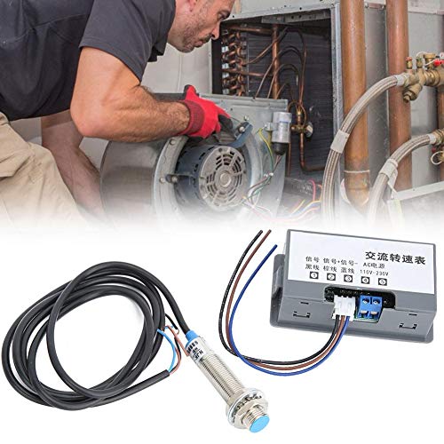 Digitale snelheidsmeter, display hoge meting 220V AC Tachometer 4-digit buis en detectoren Nauwkeurigheid AC220V 4